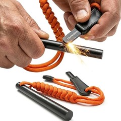 4 Inch Survival Ferrocerium Drilled Flint Waterproof High Spark Fire Starter |