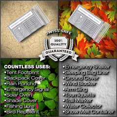 10-Pack Emergency Mylar Thermal Blankets, Compact and Insulated for Cold Weather