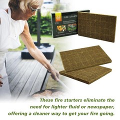 128 Pack,Natural Fire Starter Cubes for BBQ,Campfire,Fireplace,Indoor Outdoor…