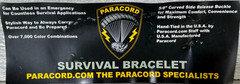 Paracord Survival Bracelet 5/8″ Curved Buckle Black 10″ XLarge #PCSB Made in USA
