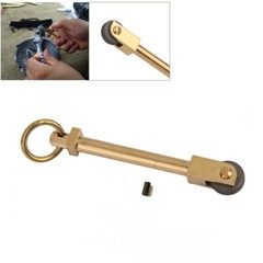 1*Mini EDC Brass Gear Spark Wheel Fire Starter Lighter Survival Outdoor Keychain