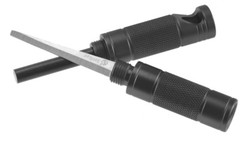 5 in 1 Compact Survival Tool Black Compass Punch Striker Flint Whistle Survival
