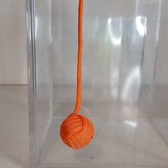 Orange 8 » Paracord Monkey Fist Knot Keychain Lanyard Handmade 1 Pack. (B3)