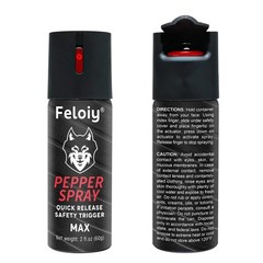 1 Bottle Feloiy Pepper Spray 2oz With Quick Release Safety Trigger Self Defense