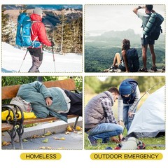 Macarrie 100 Pack Emergency Thermal Blankets Silver Foil Survival Blanket Space