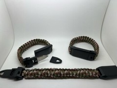 x3 Bracelet Survival Multifunctional with Whistle and Knife for Camping