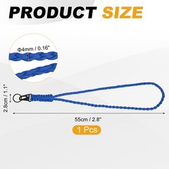 Heavy Duty Braided Paracord Lanyard, Navy Blue
