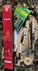 New! PSKOOK Bow Drill Kit Friction Fire Starter Camping Kit w/Magnesium Starter
