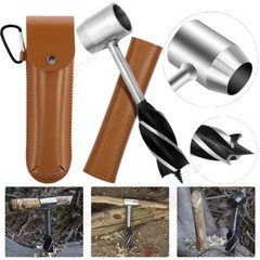 Manual Hand Auger Wrench Outdoor Survival Wood Gear Drill Kit for Bushcraft Tool