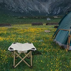 Space Saving Folding Stool for Outdoor Activities like Camping and Picnics