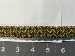Paracord Bracelet 550 Black/Gold Blend, 8.75” , 3/4” Buckle (Black) Hand Made