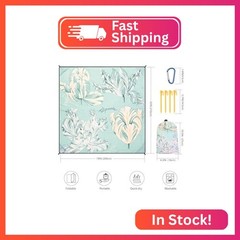HIHOHO Waterproof Sandproof Beach Blanket Mat for 1-8 Adults, Quick Drying