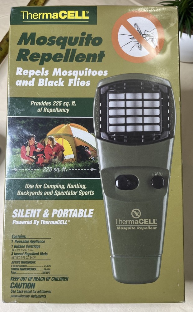 Original ThermaCELL Mosquito Repellent Silent Portable Black Flies Camping New!
