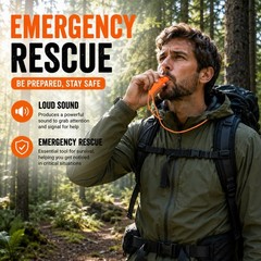 110 Pcs Emergency Whistles with Lanyard Safety Survival Whistles Loud Blast o…