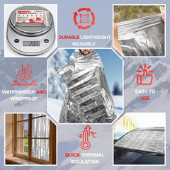 Survival Emergency Thermal Blankets: Extra Large 84” X63” 4/10/25/30/50/75/100 P