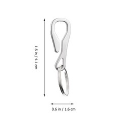 4 Pcs Key Chain Ring Hanging Buckles Hanger Buckle Stainless Steel Hook Clips