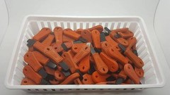 2 Rod Striker/Scraper Blade Firesteel Ferro Flint Ferrocerium EDC / BOB ORANGE