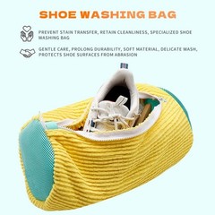 2pcs Shoe Washing Machine Bag Laundry for Washer and Dryer yellow
