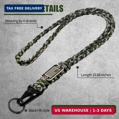 Frienda 2 Set Heavy Duty Paracord Lanyard Necklace Whistles Strap Braided 550 Ke