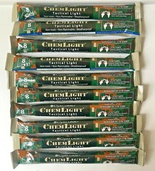Lot of 12 Blue Cyalume Tactical Lightsticks 6″ Preppers Bug Out Bags 8 HR 08/23