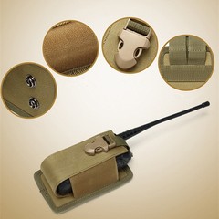 Molle Radio Walkie Talkie Pouch Waist Bag Holder Pocket Holster Outdoor Tactical