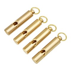 1pc Brass EDC Survival Whistle Keychains Keyring Holder Outdoor Survival 47*10mm
