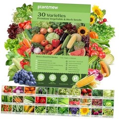 【Seed Vault】 Heirloom Vegetable Seeds Planting Kit – 15,000+ Non-GMO Seeds for