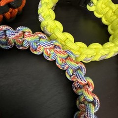 Paracord Bracelet Lot Of 20 Various Colors With 2 Keychains.