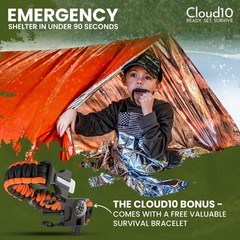 Cloudten Emergency Tent Lightweight 2 Person Survival Tent Multi-Function