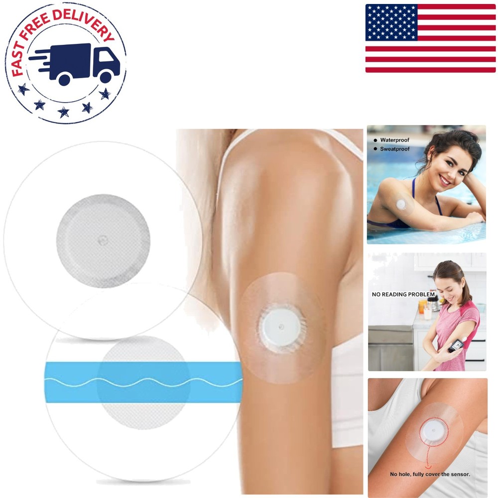 Economy Pack of 60 Waterproof Hypoallergenic CGM Sensor Patches for Active Use