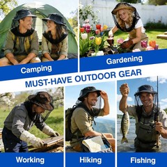 2 Pack Mosquito Head Net for Insects, Fly & Bug & Bee Protection | Ultra Large &