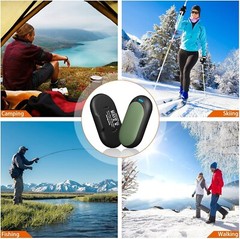 Handwärmer Elektrisch 2er Set 6000mAH Aufladbar USB 3 Heizmodi 20 Stunden C635