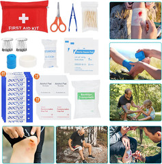 Survival Gear Professional Kit and Large Camping Backpack,First Aid Kit for Adve