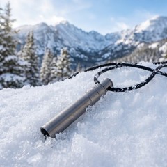 2 Pcs Metal Whistle Loud Rescue Outdoor Emergency Titanium Alloy