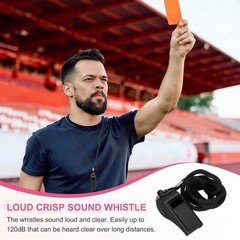 Plastic Whistles with Lanyard, 12 Pcs&Black-Fitting for (Coaches/Referee)