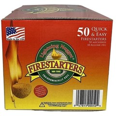 All-Natural Fire Starters 50 Count Easy Lighting Non-Toxic Indoor Outdoor Use