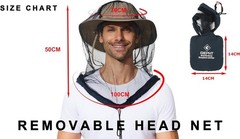 2 Pack Mosquito Head Net Mesh for Hiking & Outdoors Bug Face Netting over Hat