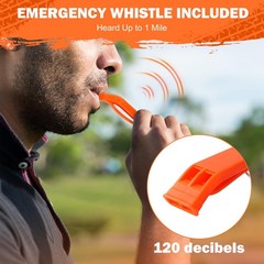 2 Person Mylar Emergency Shelter Tube Tent with Paracord & Whistle