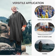 US Army Waterproof RipStop Hooded Rain Military Poncho Camping Hiking Camping…