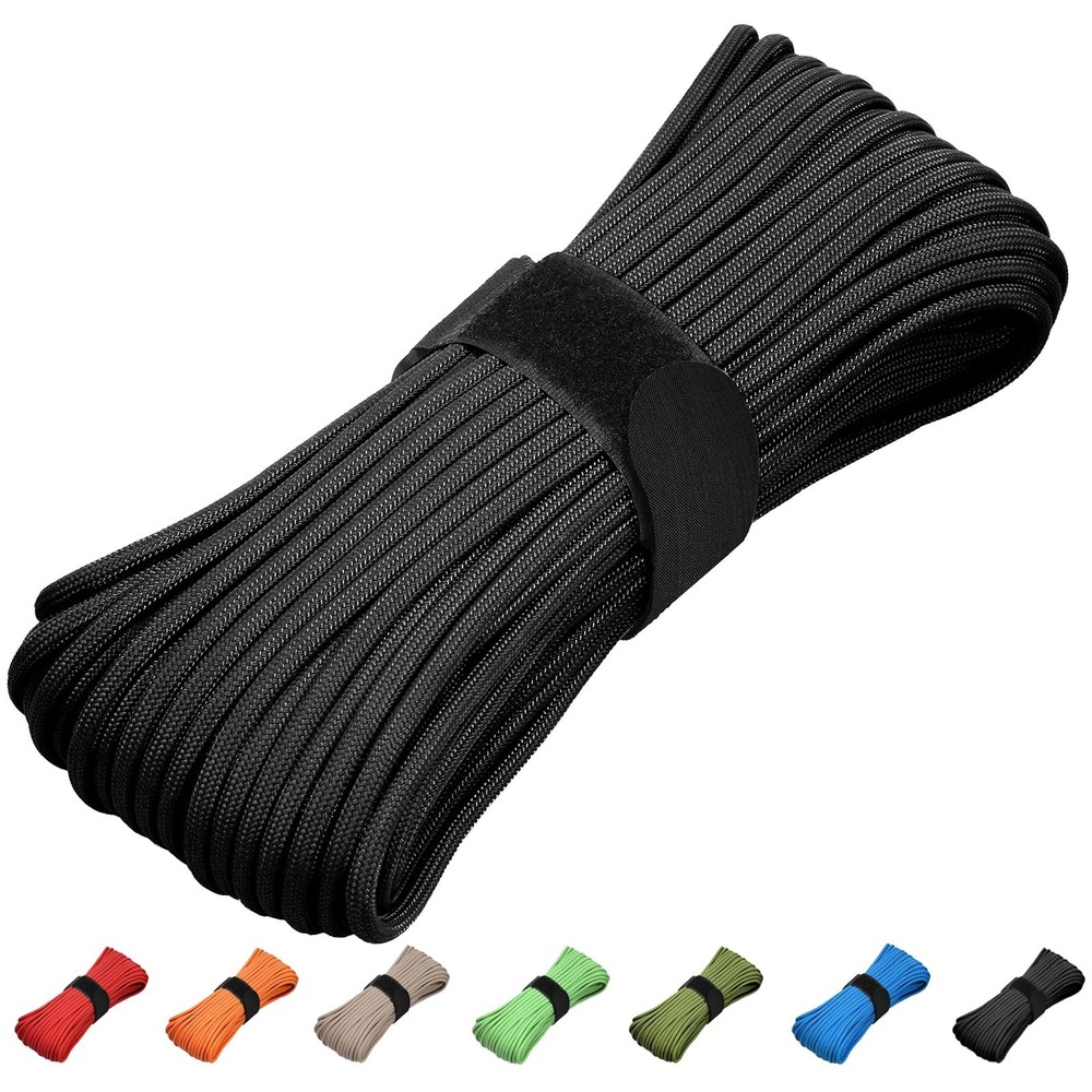 Paracord 550 Rope 100 Feet 5/32 Inch 7 Strand Type III Nylon Rope Parachute C…