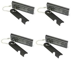 Magnesium Flint Fire Starter, 4 Pack | Survival Fire Blocks With Striker, For