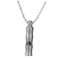 Titanium Emergency Whistle with Metal Lanyard, 120dB+, One-Piece One Size KA55