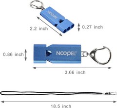Whistle Emergency Three Tubes Survival Whistles 2 Pack with Lanyard and K