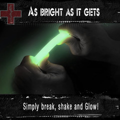 Emergency 10 Ultra Bright Green Glow Sticks – Individual Packed with Lanyard – f