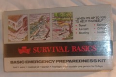 SURVIVAL BASICS BASIC EMERGENCY PREPAREDNESS KIT SB-01 SUSTAINS 1 PERSON 3 DAYS