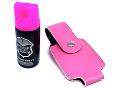 Police Magnum pepper spray 2 ounce HP Twist Lock Pink Holster Defense Protection