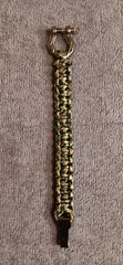 550 Paracord Bracelet, Adjustable Metal Shackles, Handmade, 7′ 550 lb Paracord