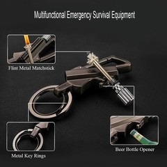 Permanent Match Infinity Lighter, 3-In-1 Keychain Bottle Opener Igniter, Reusabl