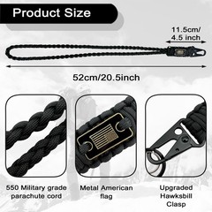 DDOUT Heavy Duty Paracord Lanyard for ID Badges, Tactical Military Braided La…