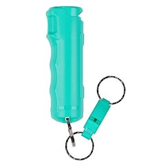 2-in-1 Pepper Gel with Detachable Safety Whistle Keychain, 3X longer Mint